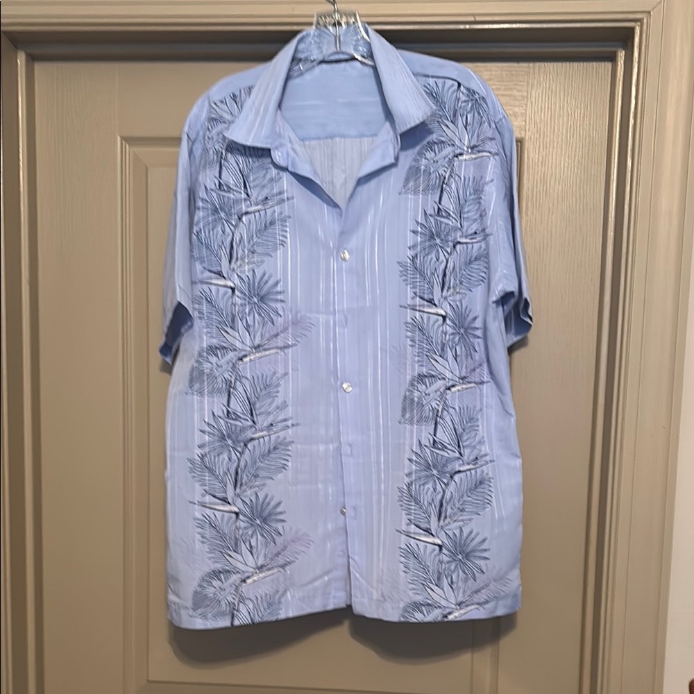 Men's Blue Casual Button Down Shirt